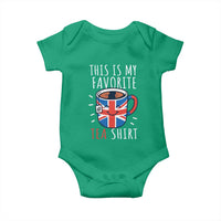 Funny Tea Lover Baby Onesie This Is My Favorite Tea Shirt Party UK Flag - Wonder Print Shop