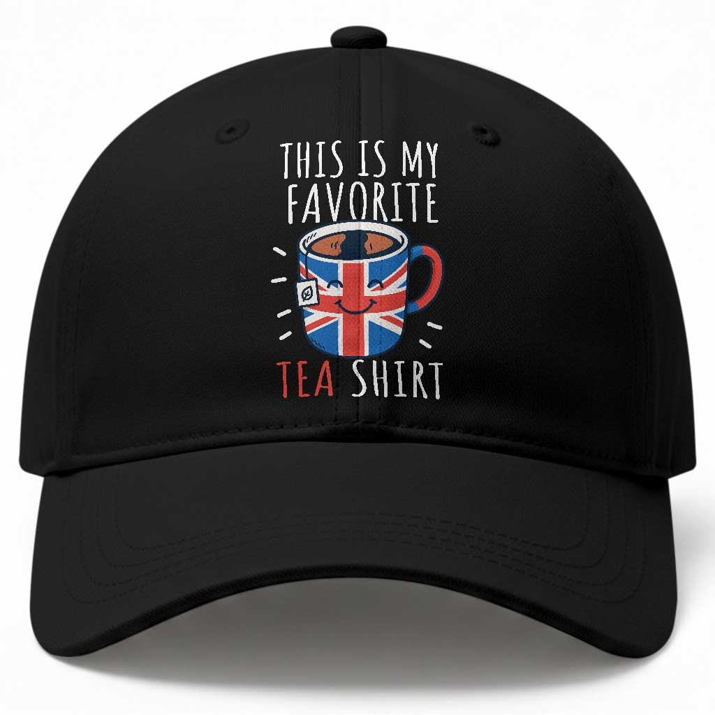 Funny Tea Lover Baseball Cap This Is My Favorite Tea Shirt Party UK Flag