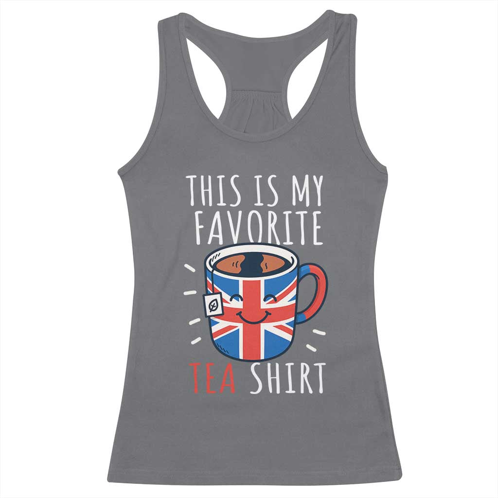 Funny Tea Lover Racerback Tank Top This Is My Favorite Tea Shirt Party UK Flag - Wonder Print Shop