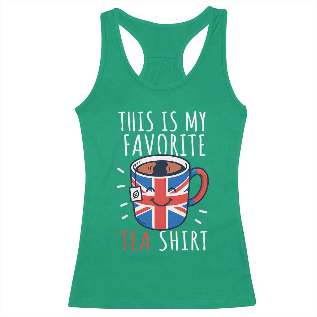 Funny Tea Lover Racerback Tank Top This Is My Favorite Tea Shirt Party UK Flag - Wonder Print Shop