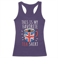 Funny Tea Lover Racerback Tank Top This Is My Favorite Tea Shirt Party UK Flag - Wonder Print Shop