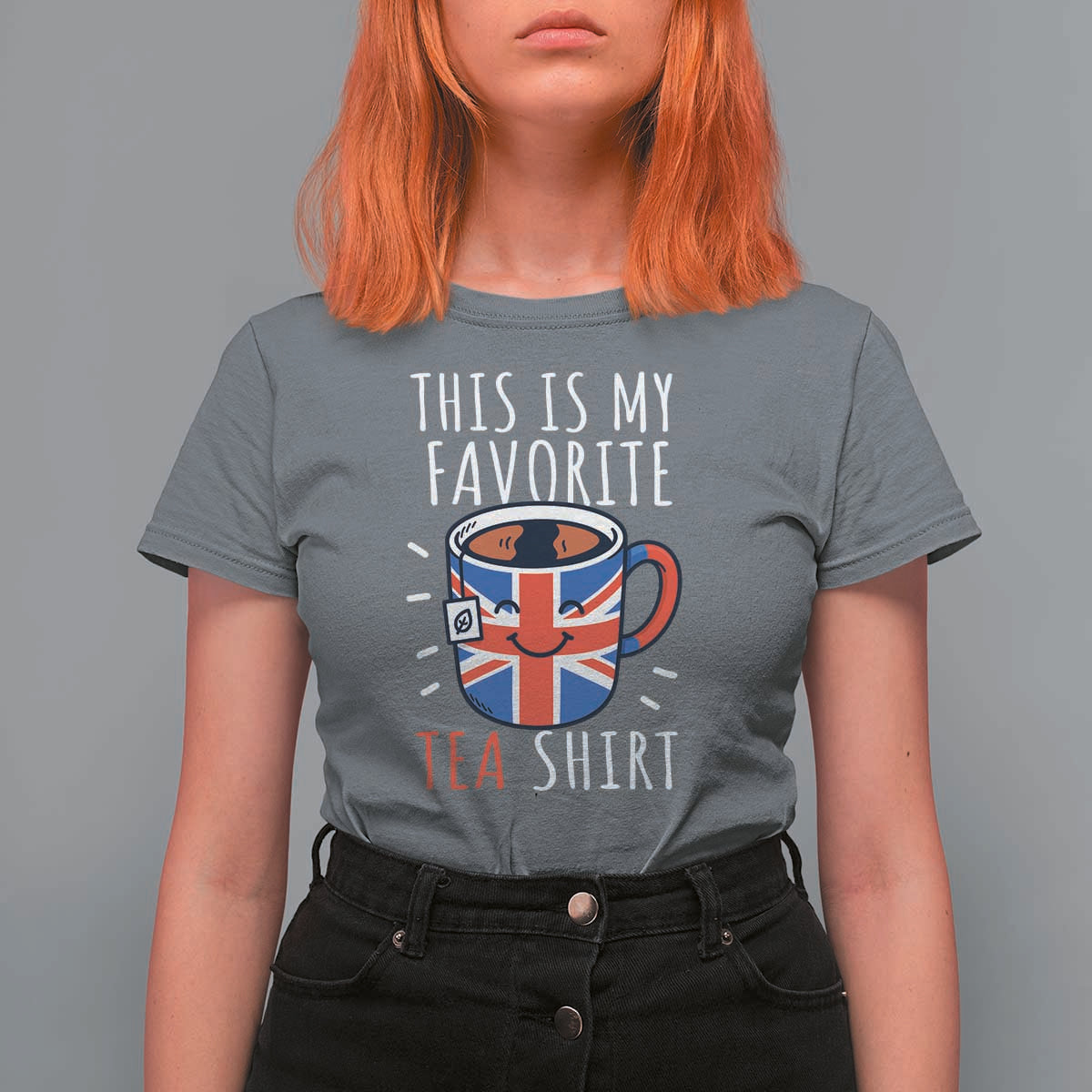 Funny Tea Lover T Shirt For Women This Is My Favorite Tea Shirt Party UK Flag - Wonder Print Shop