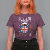 Funny Tea Lover T Shirt For Women This Is My Favorite Tea Shirt Party UK Flag - Wonder Print Shop
