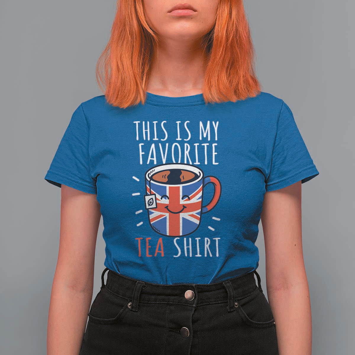 Funny Tea Lover T Shirt For Women This Is My Favorite Tea Shirt Party UK Flag - Wonder Print Shop