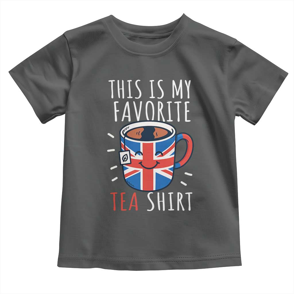 Funny Tea Lover Toddler T Shirt This Is My Favorite Tea Shirt Party UK Flag - Wonder Print Shop