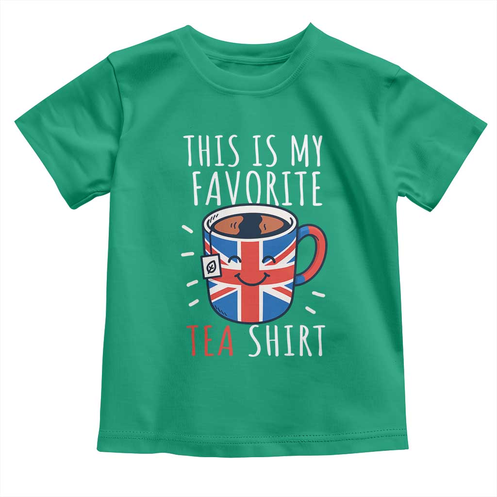 Funny Tea Lover Toddler T Shirt This Is My Favorite Tea Shirt Party UK Flag - Wonder Print Shop