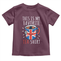 Funny Tea Lover Toddler T Shirt This Is My Favorite Tea Shirt Party UK Flag - Wonder Print Shop