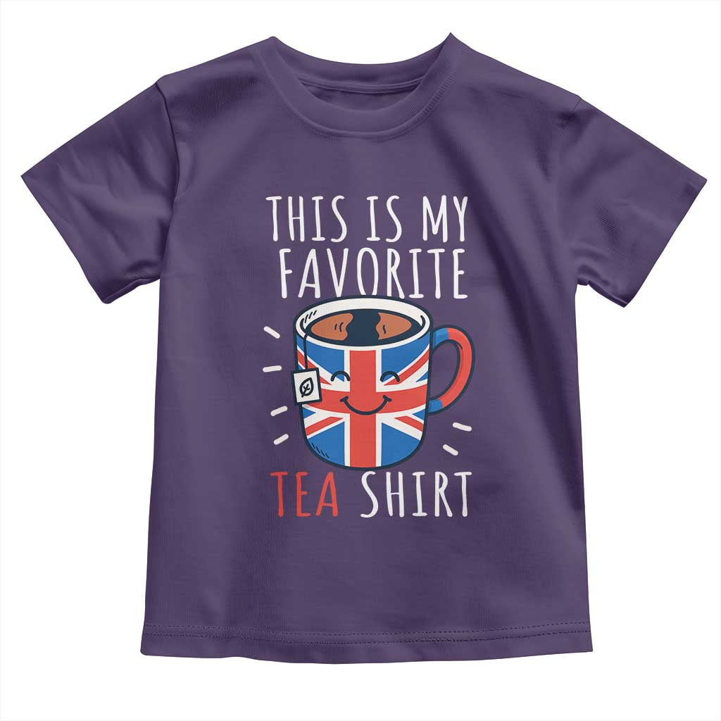 Funny Tea Lover Toddler T Shirt This Is My Favorite Tea Shirt Party UK Flag - Wonder Print Shop