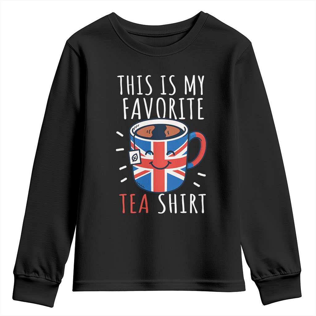 Funny Tea Lover Youth Sweatshirt This Is My Favorite Tea Shirt Party UK Flag - Wonder Print Shop