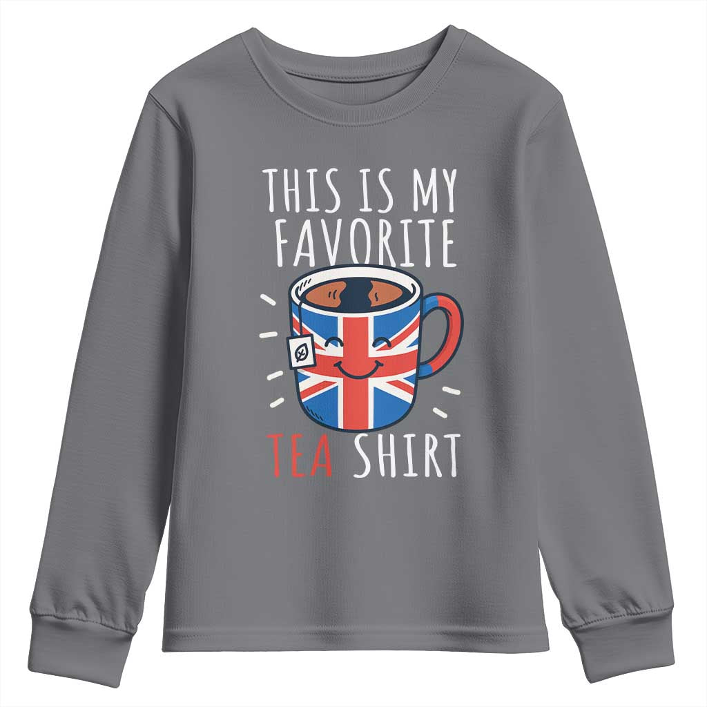 Funny Tea Lover Youth Sweatshirt This Is My Favorite Tea Shirt Party UK Flag - Wonder Print Shop