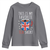 Funny Tea Lover Youth Sweatshirt This Is My Favorite Tea Shirt Party UK Flag - Wonder Print Shop