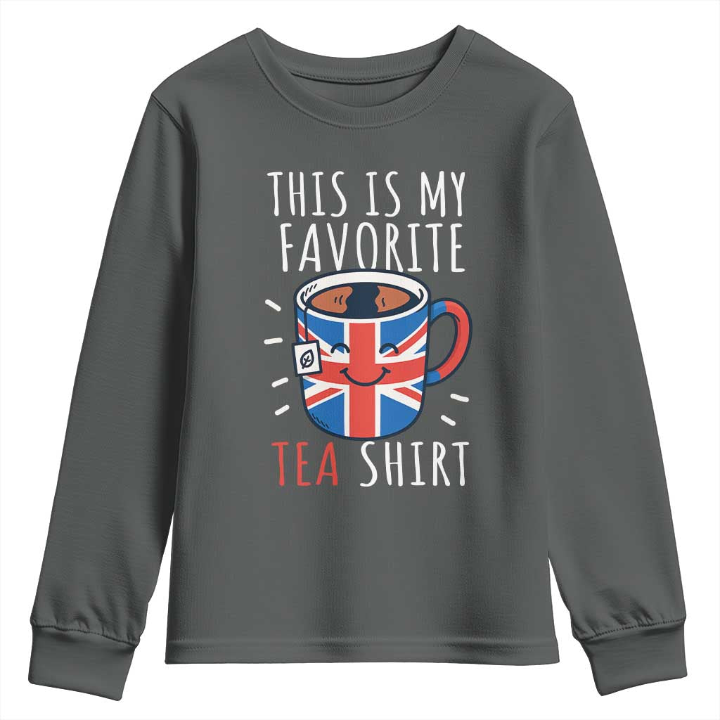 Funny Tea Lover Youth Sweatshirt This Is My Favorite Tea Shirt Party UK Flag - Wonder Print Shop