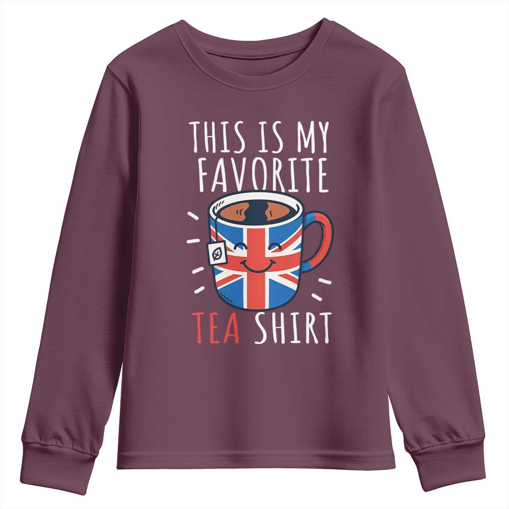 Funny Tea Lover Youth Sweatshirt This Is My Favorite Tea Shirt Party UK Flag - Wonder Print Shop