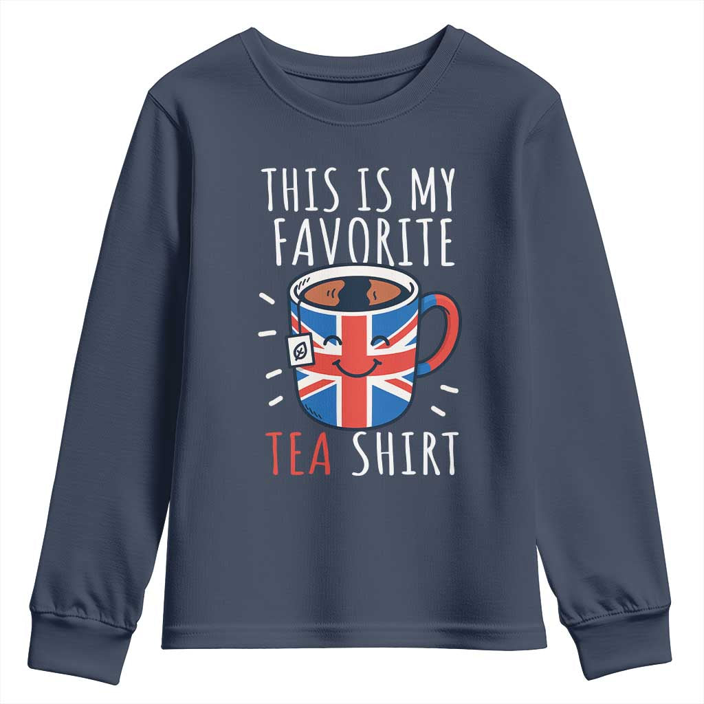 Funny Tea Lover Youth Sweatshirt This Is My Favorite Tea Shirt Party UK Flag - Wonder Print Shop