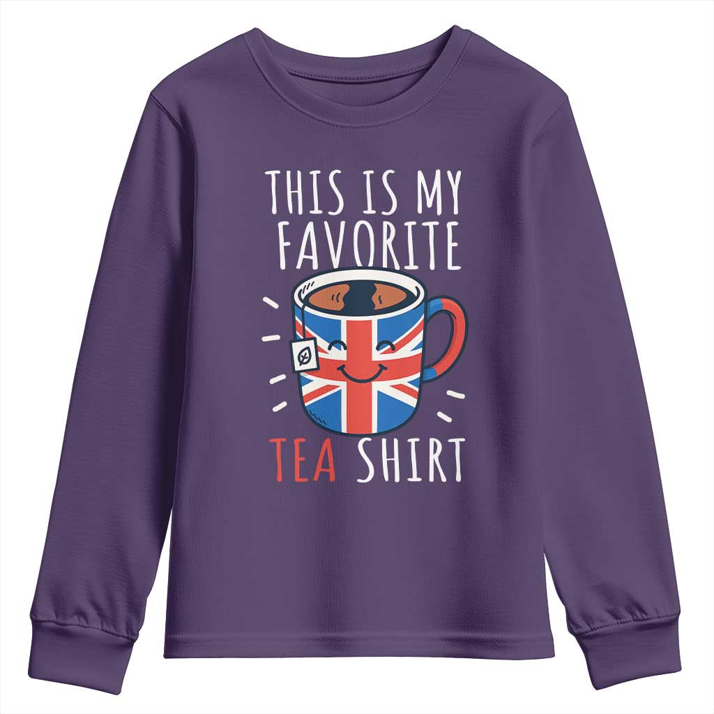 Funny Tea Lover Youth Sweatshirt This Is My Favorite Tea Shirt Party UK Flag - Wonder Print Shop