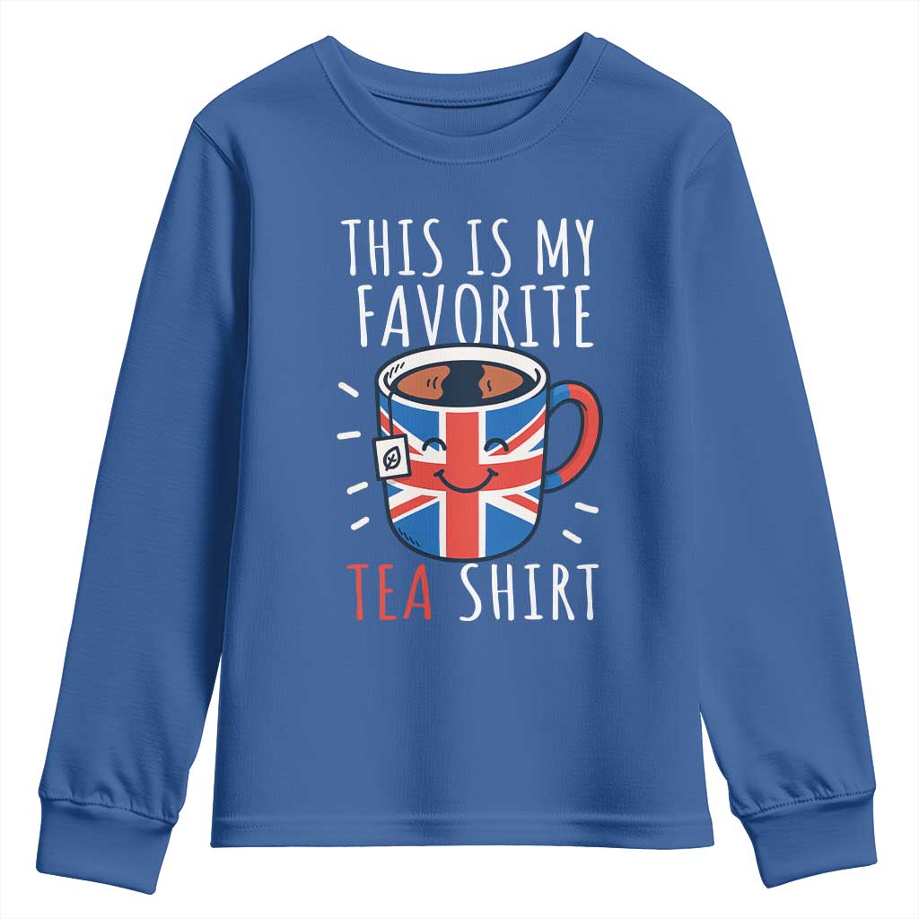 Funny Tea Lover Youth Sweatshirt This Is My Favorite Tea Shirt Party UK Flag - Wonder Print Shop