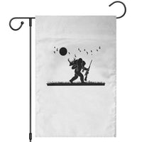Bigfoot Hunting With Rifle Garden Flag Funny Outdoor Hunter Gift - Wonder Print Shop