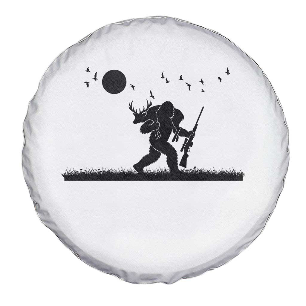 Bigfoot Hunting With Rifle Spare Tire Cover Funny Outdoor Hunter Gift - Wonder Print Shop