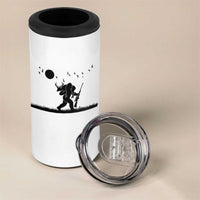 Bigfoot Hunting With Rifle 4 in 1 Can Cooler Tumbler Funny Outdoor Hunter Gift