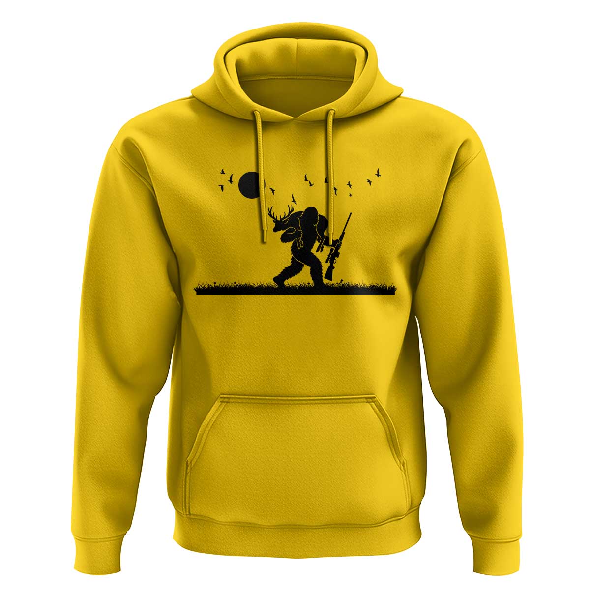 Bigfoot Hunting With Rifle Hoodie Funny Outdoor Hunter Gift - Wonder Print Shop