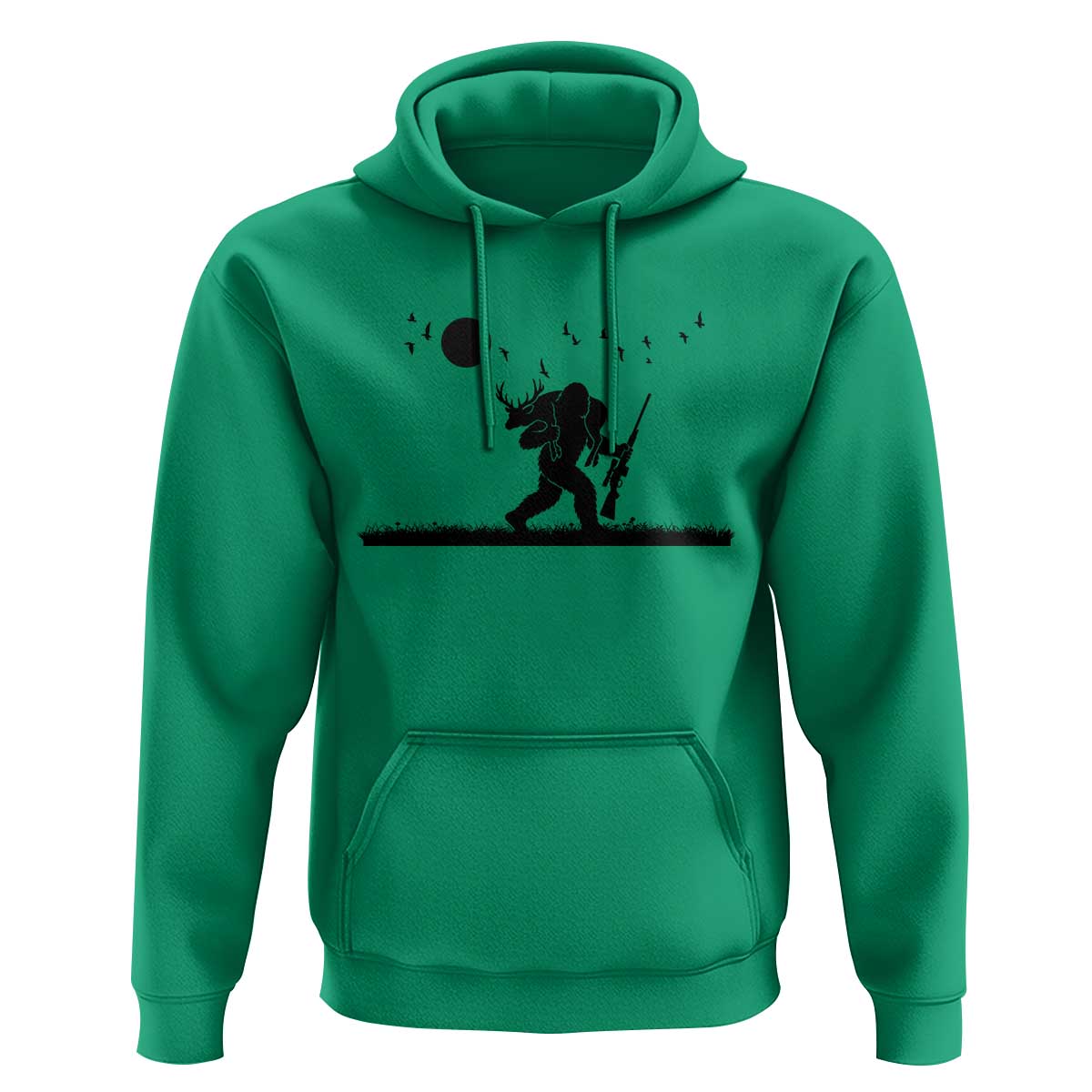 Bigfoot Hunting With Rifle Hoodie Funny Outdoor Hunter Gift - Wonder Print Shop