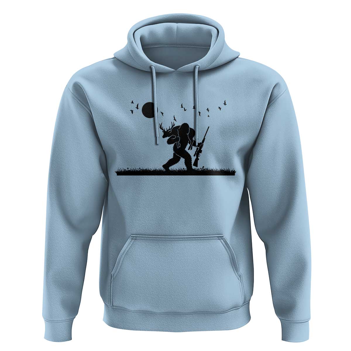 Bigfoot Hunting With Rifle Hoodie Funny Outdoor Hunter Gift - Wonder Print Shop
