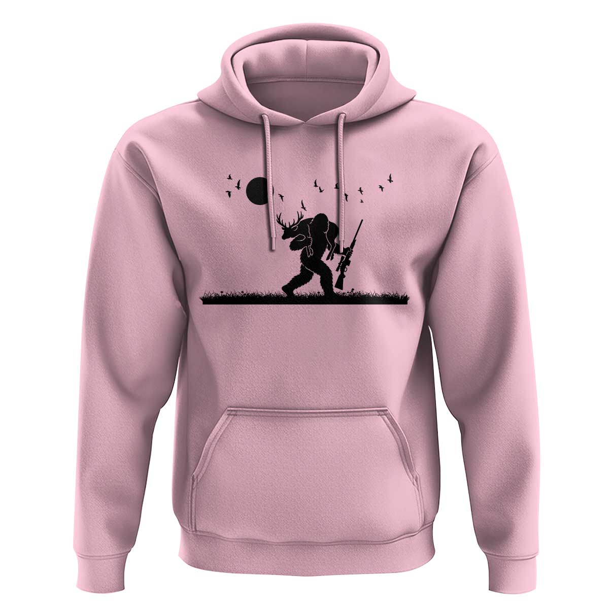 Bigfoot Hunting With Rifle Hoodie Funny Outdoor Hunter Gift - Wonder Print Shop