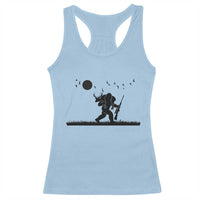 Bigfoot Hunting With Rifle Racerback Tank Top Funny Outdoor Hunter Gift - Wonder Print Shop