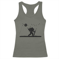 Bigfoot Hunting With Rifle Racerback Tank Top Funny Outdoor Hunter Gift - Wonder Print Shop