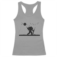 Bigfoot Hunting With Rifle Racerback Tank Top Funny Outdoor Hunter Gift - Wonder Print Shop