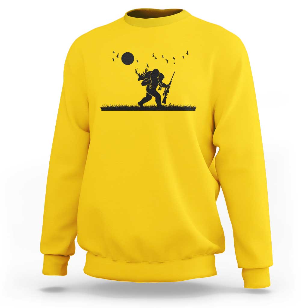 Bigfoot Hunting With Rifle Sweatshirt Funny Outdoor Hunter Gift - Wonder Print Shop