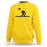 Bigfoot Hunting With Rifle Sweatshirt Funny Outdoor Hunter Gift - Wonder Print Shop