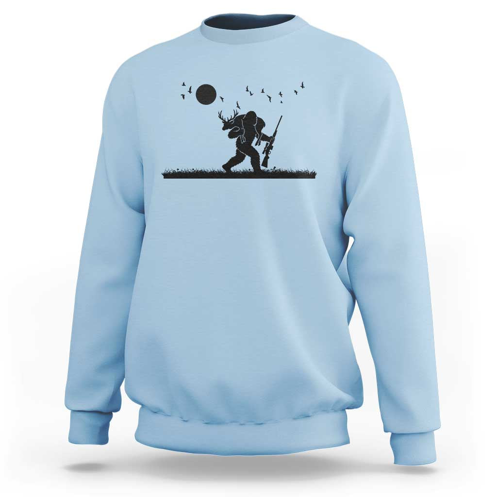 Bigfoot Hunting With Rifle Sweatshirt Funny Outdoor Hunter Gift - Wonder Print Shop