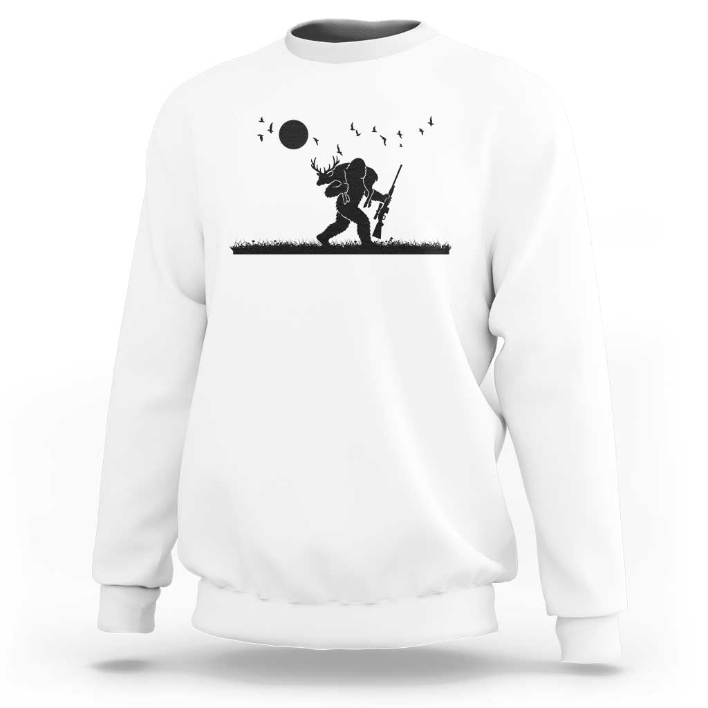 Bigfoot Hunting With Rifle Sweatshirt Funny Outdoor Hunter Gift - Wonder Print Shop