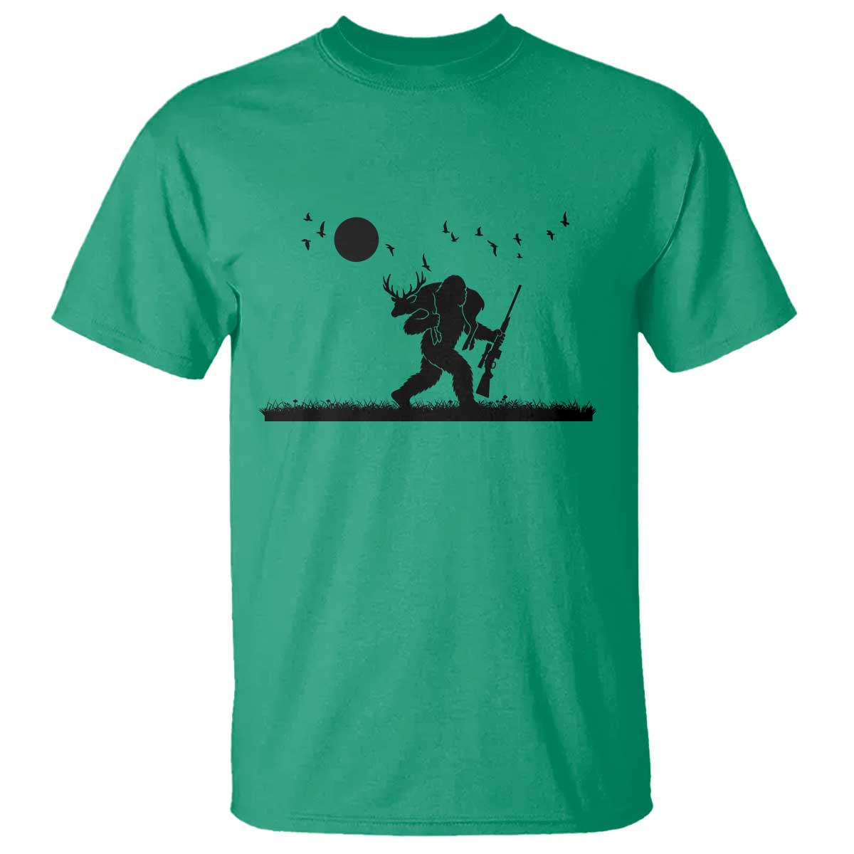 Bigfoot Hunting With Rifle T Shirt Funny Outdoor Hunter Gift - Wonder Print Shop