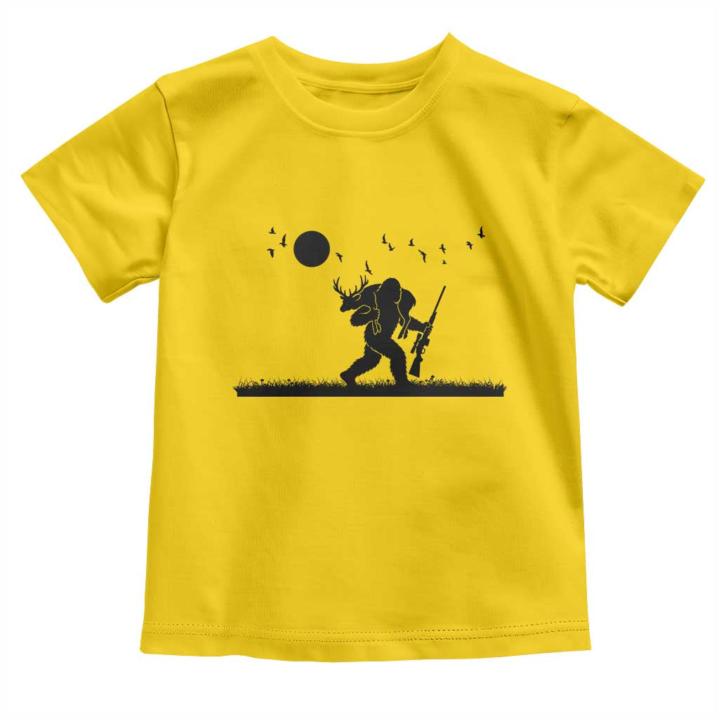 Bigfoot Hunting With Rifle Toddler T Shirt Funny Outdoor Hunter Gift - Wonder Print Shop