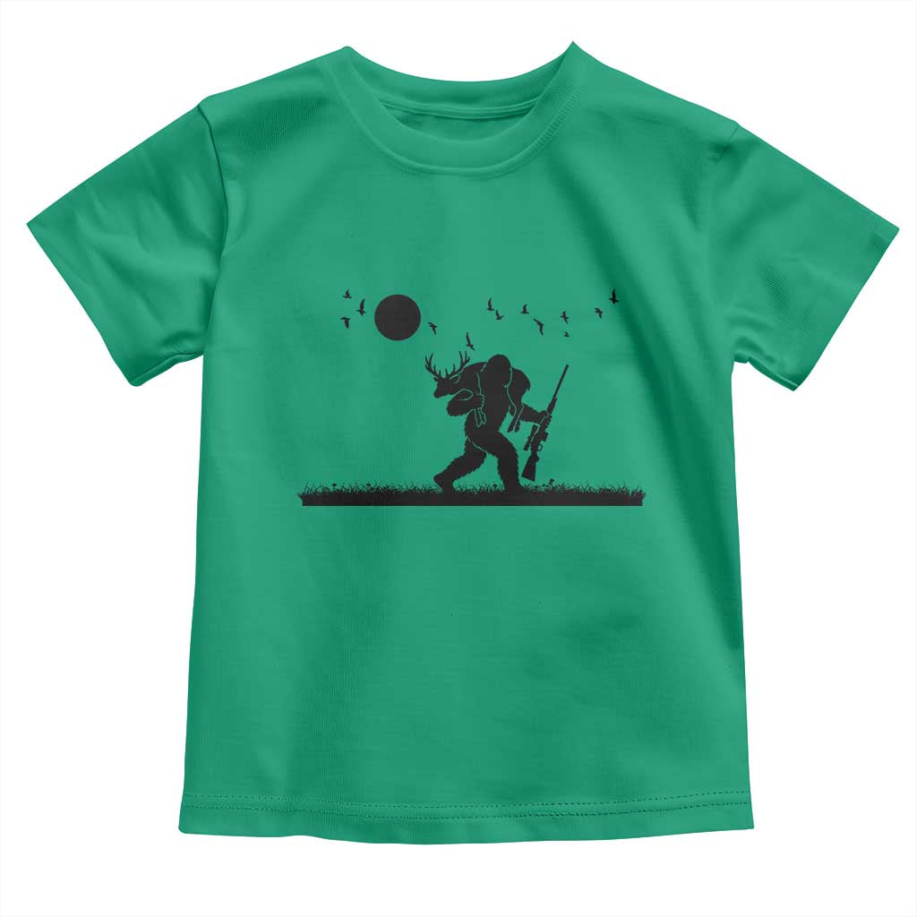 Bigfoot Hunting With Rifle Toddler T Shirt Funny Outdoor Hunter Gift - Wonder Print Shop