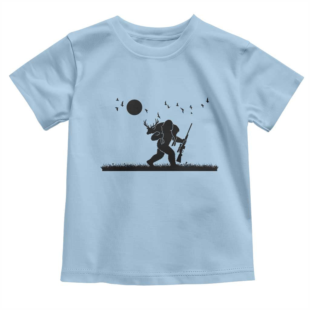 Bigfoot Hunting With Rifle Toddler T Shirt Funny Outdoor Hunter Gift - Wonder Print Shop