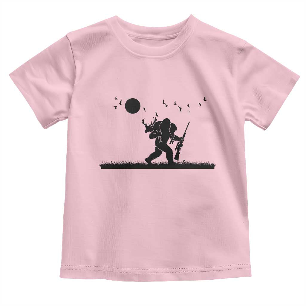 Bigfoot Hunting With Rifle Toddler T Shirt Funny Outdoor Hunter Gift - Wonder Print Shop