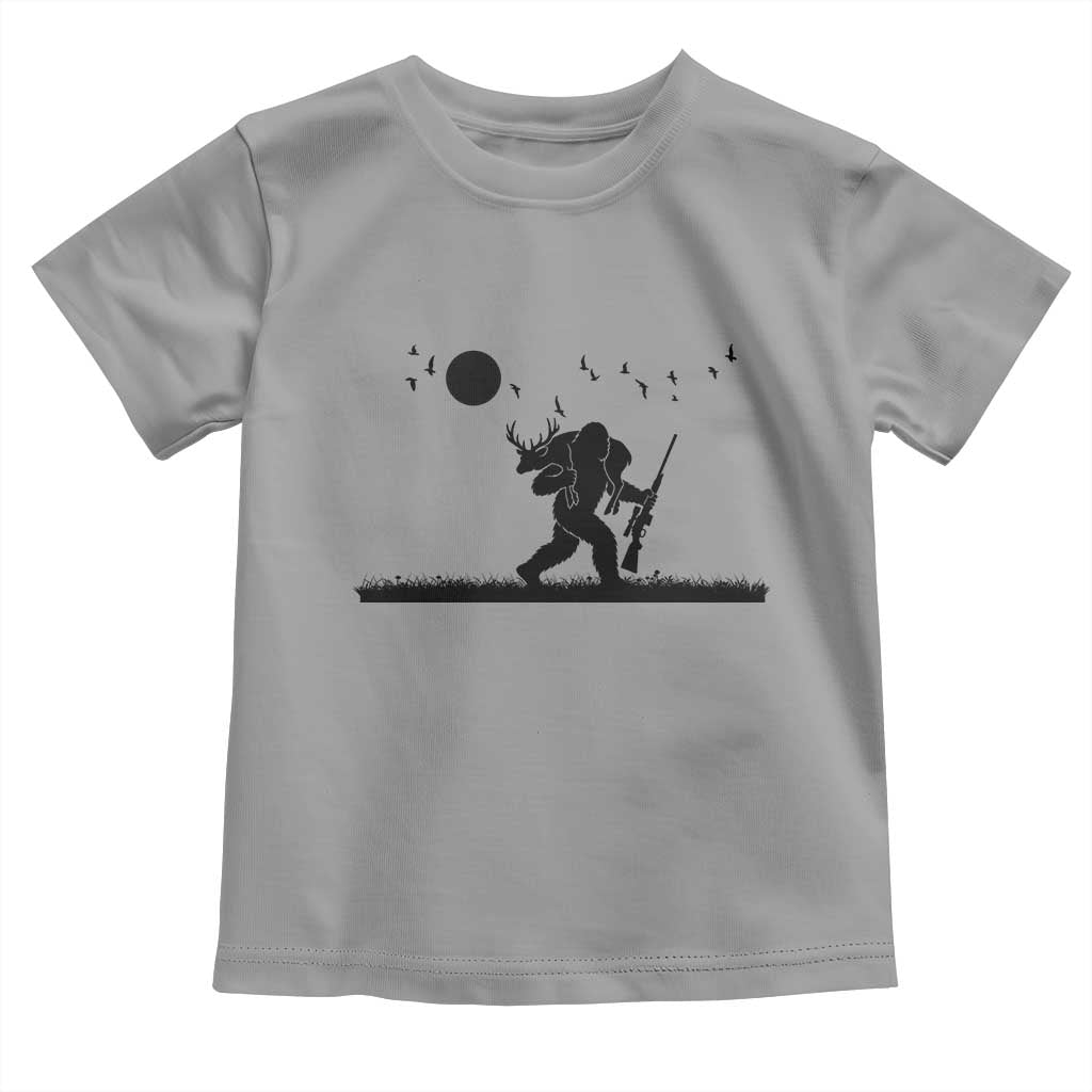 Bigfoot Hunting With Rifle Toddler T Shirt Funny Outdoor Hunter Gift - Wonder Print Shop