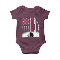 Bow Deer Hunting Baby Onesie American Flag Hunter Gift - Wonder Print Shop