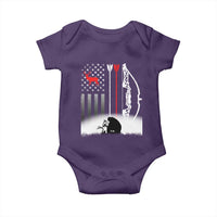 Bow Deer Hunting Baby Onesie American Flag Hunter Gift - Wonder Print Shop