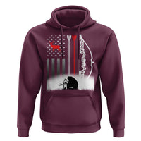 Bow Deer Hunting Hoodie American Flag Hunter Gift - Wonder Print Shop