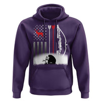Bow Deer Hunting Hoodie American Flag Hunter Gift - Wonder Print Shop