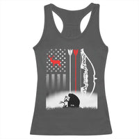 Bow Deer Hunting Racerback Tank Top American Flag Hunter Gift - Wonder Print Shop