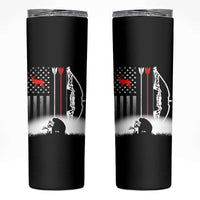 Bow Deer Hunting Skinny Tumbler American Flag Hunter Gift