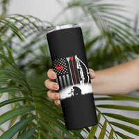 Bow Deer Hunting Skinny Tumbler American Flag Hunter Gift