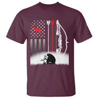 Bow Deer Hunting T Shirt American Flag Hunter Gift - Wonder Print Shop