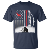 Bow Deer Hunting T Shirt American Flag Hunter Gift - Wonder Print Shop