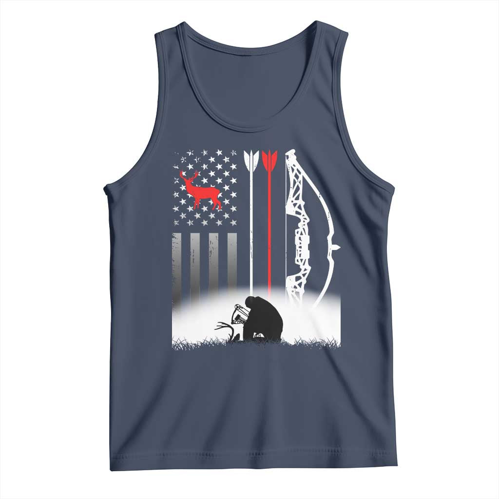 Bow Deer Hunting Tank Top American Flag Hunter Gift - Wonder Print Shop